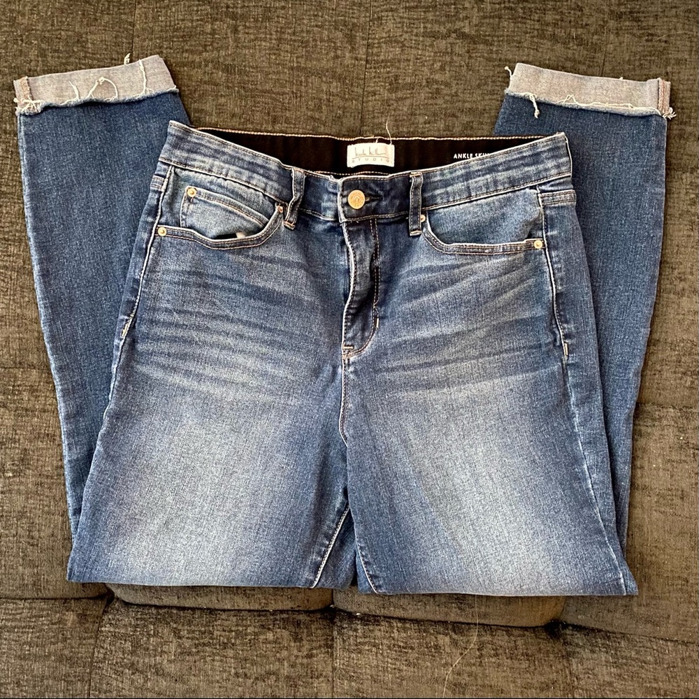 Nicole Miller Ankle Skinny High Rise Jeans - 12